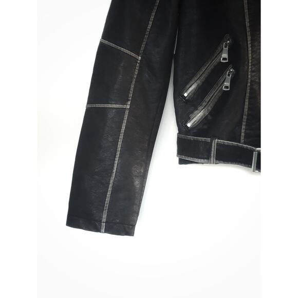 NWT Vigoss Black Faux Leather Moto Jacket - Medium - Picture 8 of 10